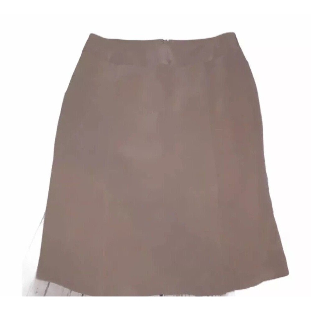 Travis Ayers For Dress Barn Beige Silk Straight Pencil Skirt Size 4